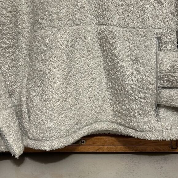 Woolrich Women’s XL Polartec Fleece Pullover Jacket In Light Gray - Picture 3 of 7